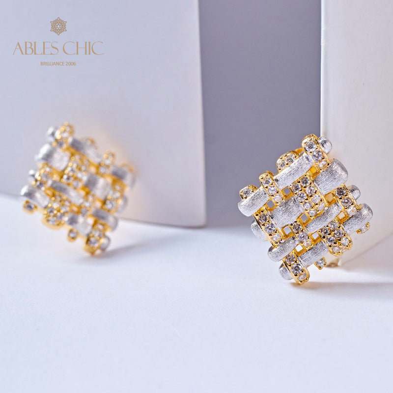 Honeycomb Rhombus Earrings 5891