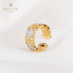Fretwork Clover Open Ring 5813
