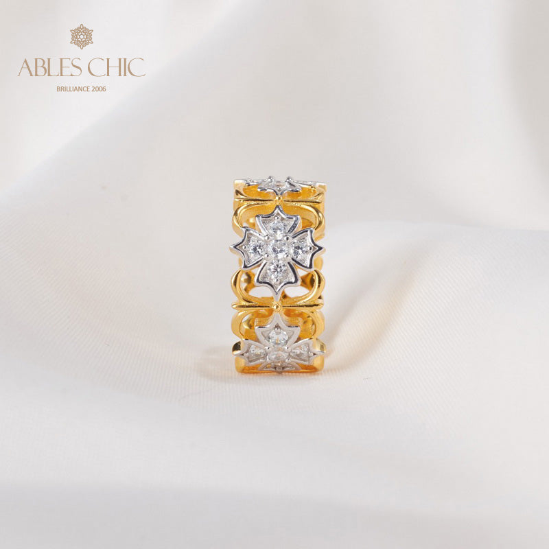 Fretwork Clover Open Ring 5813