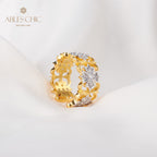 Fretwork Clover Open Ring 5813