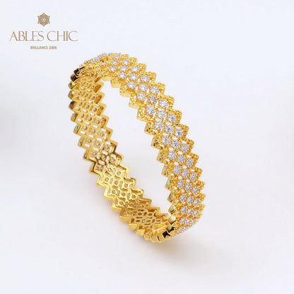 Bracelet Dentelle Filigrane Zircons 5008