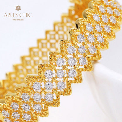 Lace Filigree Zircons Bracelet 5008