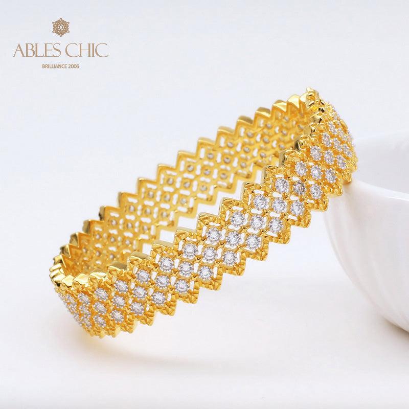 Bracelet Dentelle Filigrane Zircons 5008