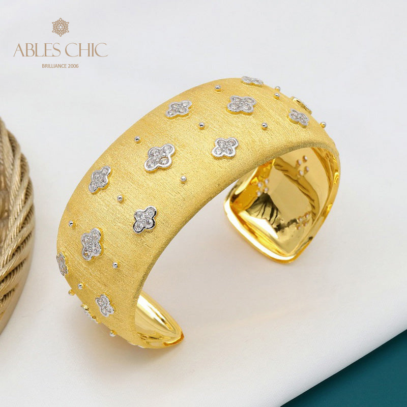 Plum Blossoms  Fabric Texture Bracelet 5651