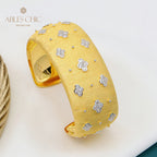 Plum Blossoms  Fabric Texture Bracelet 5651