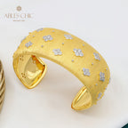 Plum Blossoms  Fabric Texture Bracelet 5651