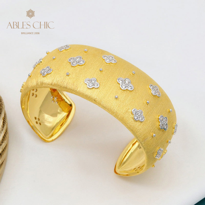 Plum Blossoms  Fabric Texture Bracelet 5651