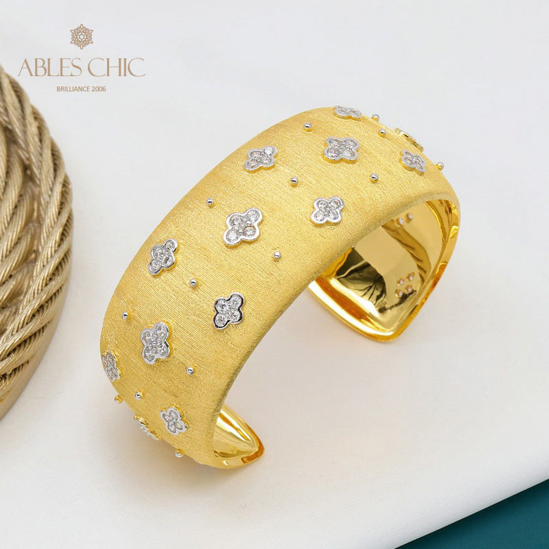 Plum Blossoms  Fabric Texture Bracelet 5651