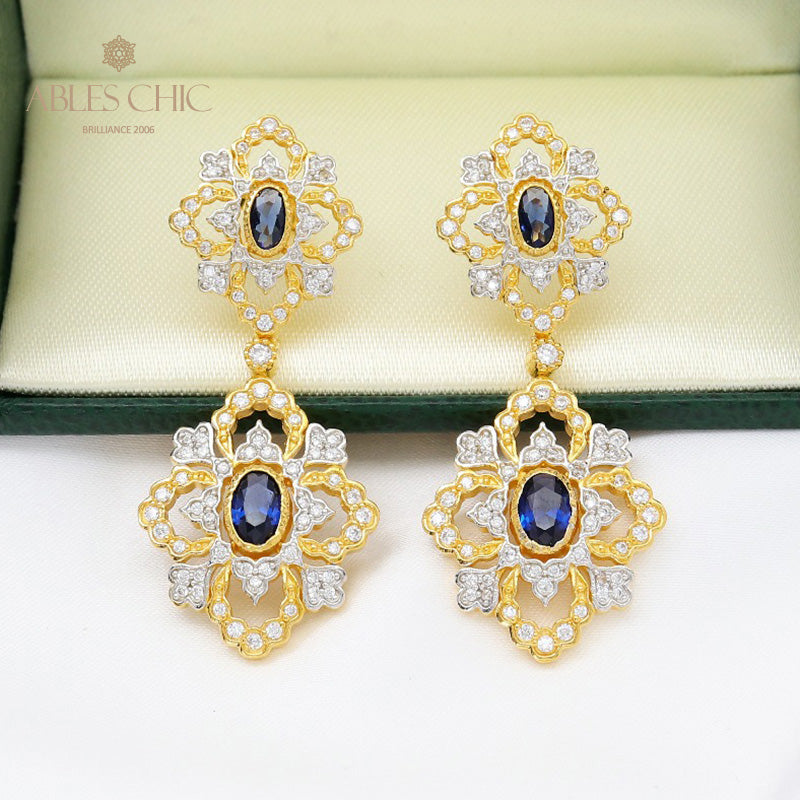 Refined Fretwork Clover Chandelier Earrings 5664