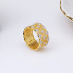 Lacy Honeycomb Floral Ring 5018