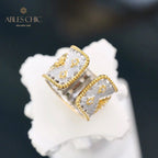 Silky Stars Rich Floral Open Ring 5707