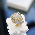 Silky Stars Rich Floral Open Ring 5707