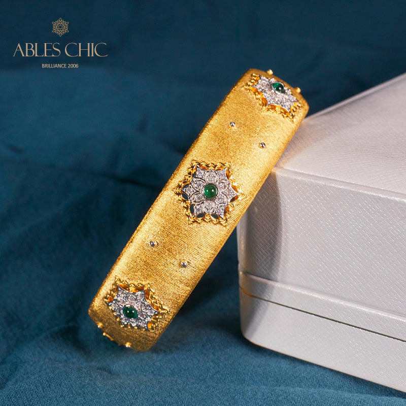 Floral Emerald Silky Bracelet 6039