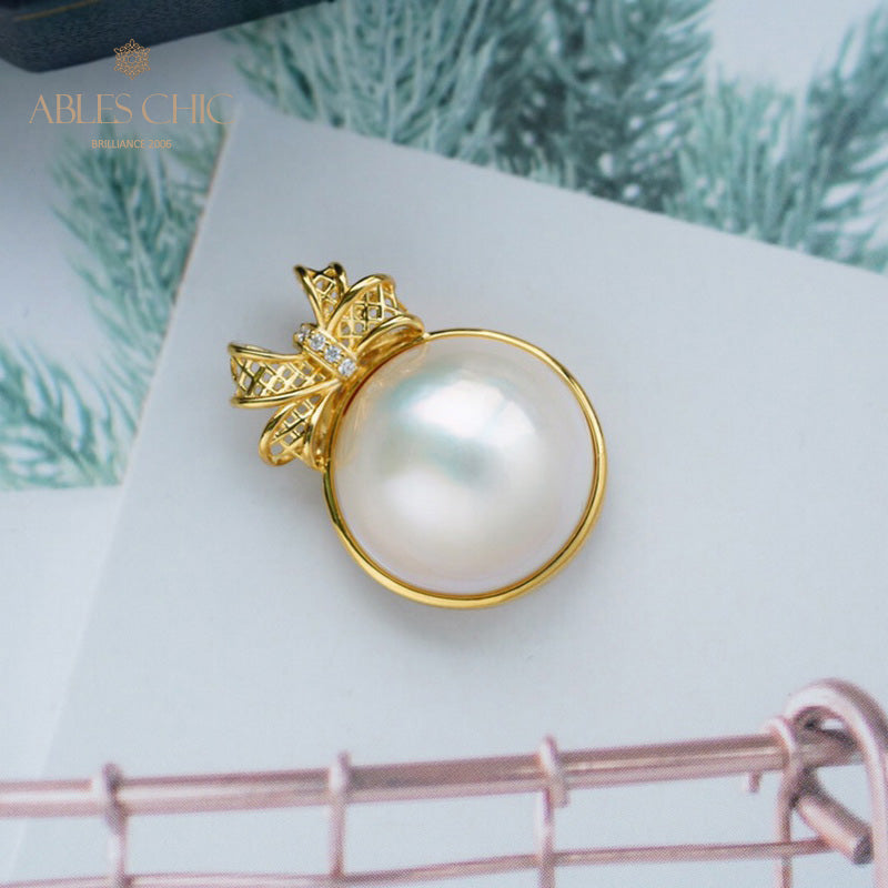 Mabe Pearl Bowtie Pendant 5848