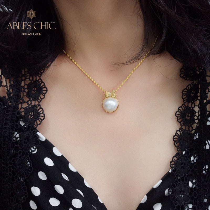 Mabe Pearl Bowtie Pendant 5848