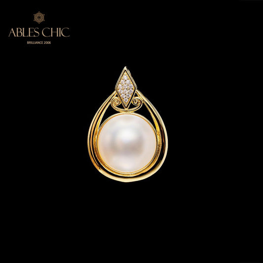 Solitaire Mabe Pearl Pendant 5916