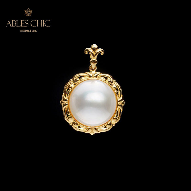 Mabe Pearl Filigree Pendant 5905