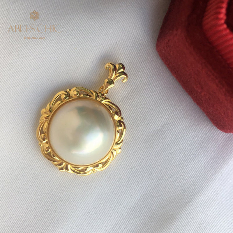 Mabe Pearl Filigree Pendant 5905