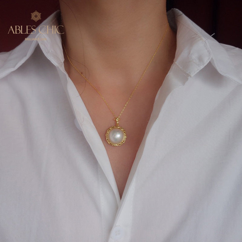 Mabe Pearl Filigree Pendant 5905