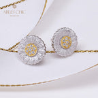 Floral Daisy Stud Earrings 5261