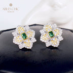 Emerald Clover Blossom Earrings 5150