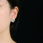 Emerald Clover Blossom Earrings 5150