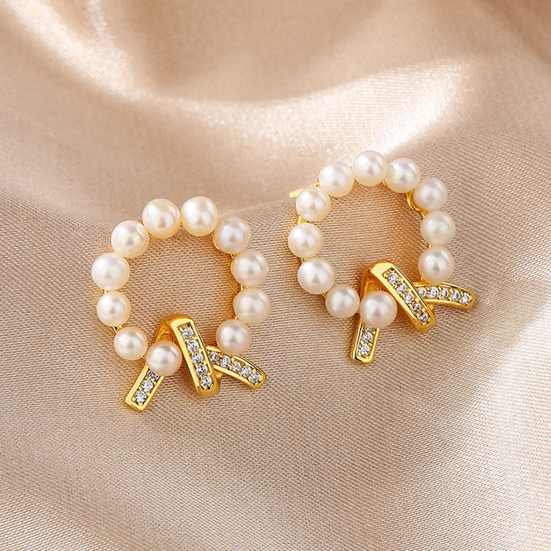 Freshwater Pearl Garland Earrings PE1038