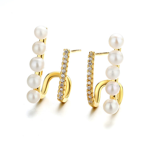 Freshwater Pearls Long Earrings PE1026