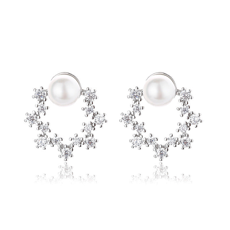 Freshwater Pearls Floral Earrings PE1033