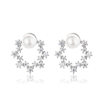 Boucles d'oreilles florales en perles d'eau douce PE1033