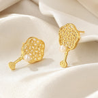 Floral Filigree Freshwater Pearls Earrings PE1005