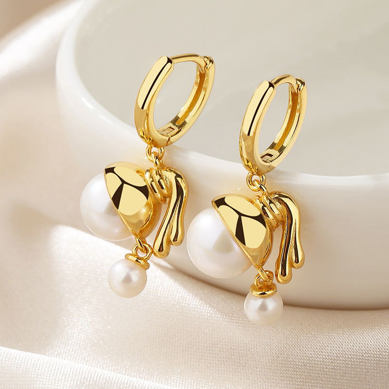 Freshwater Pearls Flowers Earrings PE1001