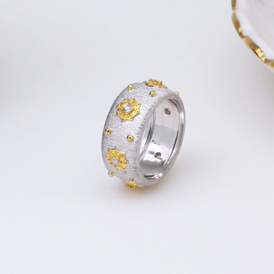 Bague Soyeuse Fleurs Étoilées 5025