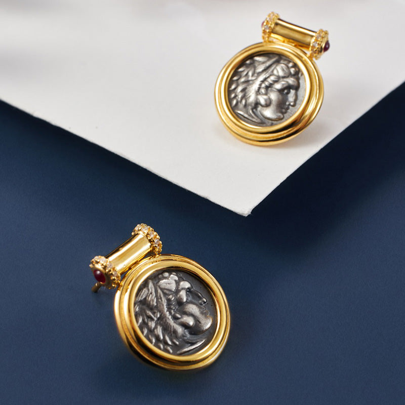 Hercules Coin Earrings