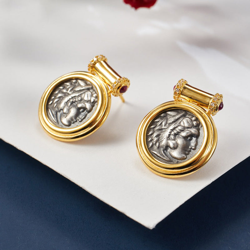 Hercules Coin Earrings
