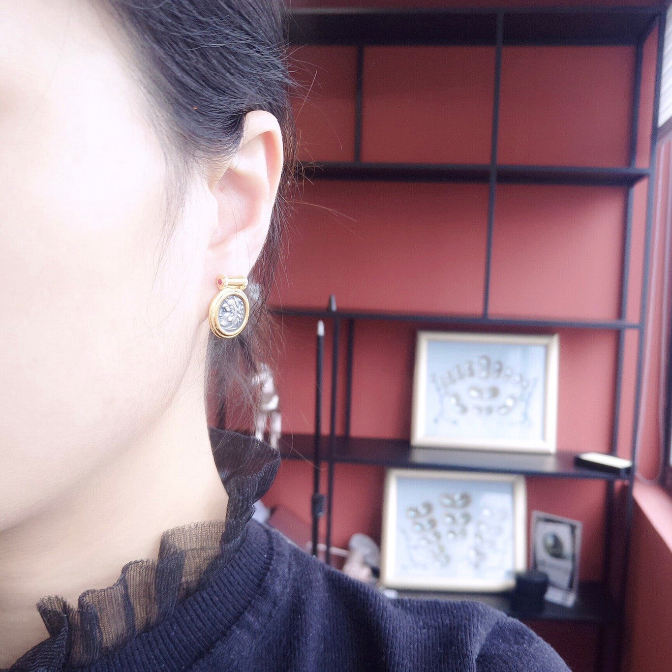 Hercules Coin Earrings