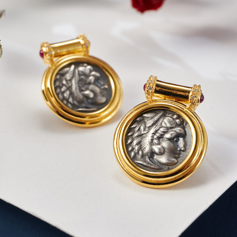 Hercules Coin Earrings