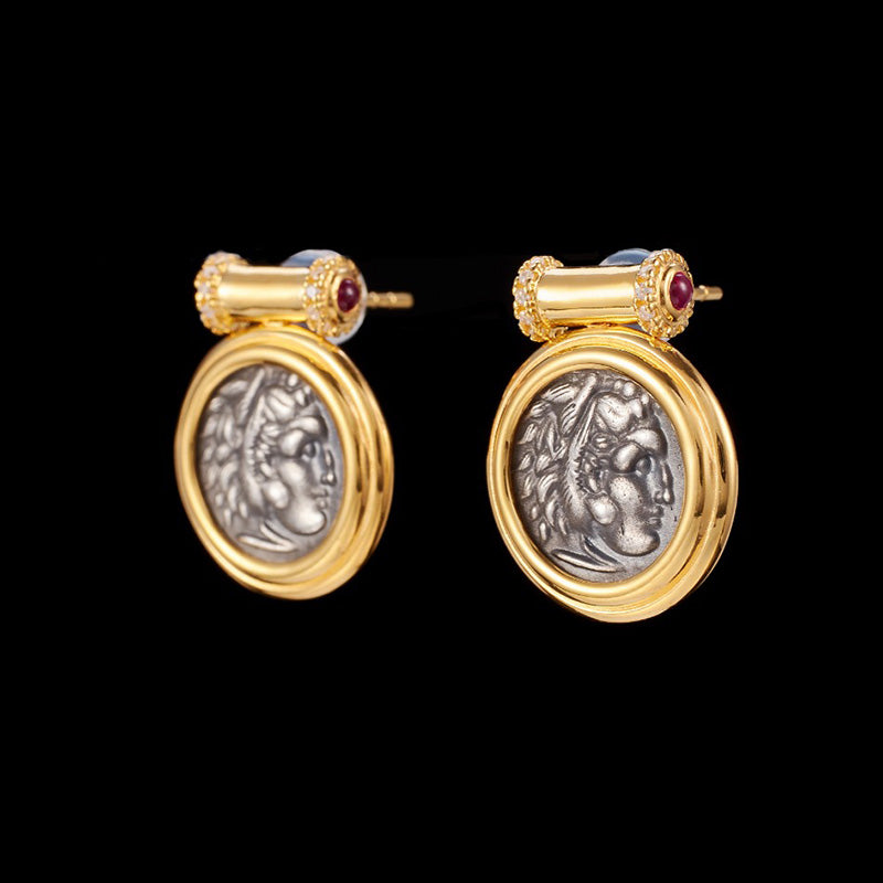 Hercules Coin Earrings