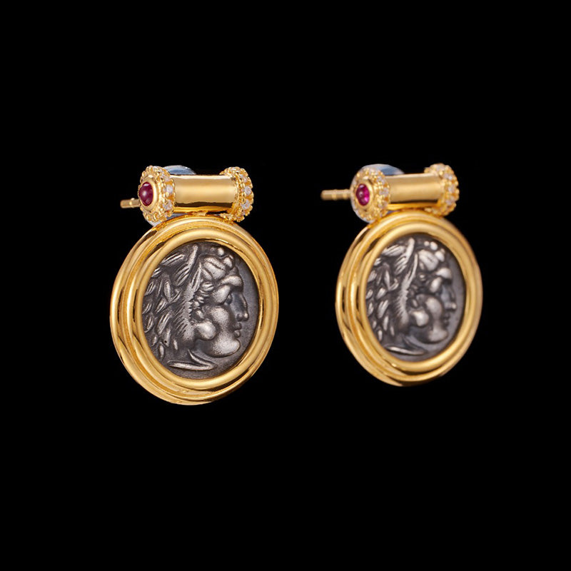 Hercules Coin Earrings