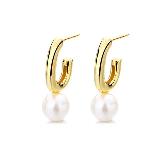 Freshwater Pearls Hoop Earrings PE1004