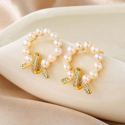 Freshwater Pearl Garland Earrings PE1038