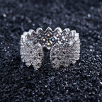 Lace Multi Row Stone Open Ring 5705