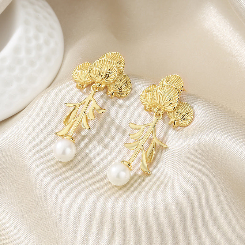 Freshwater Pearls Wistaria Cluster Earrings PE1031