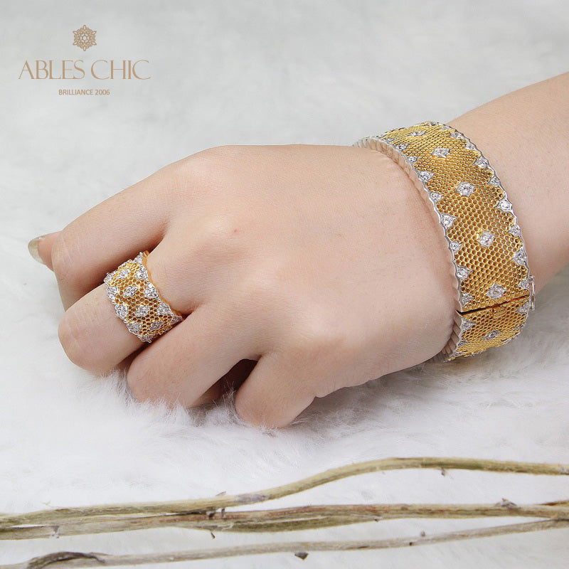 Fretwork Lace Starry Bangle 6210