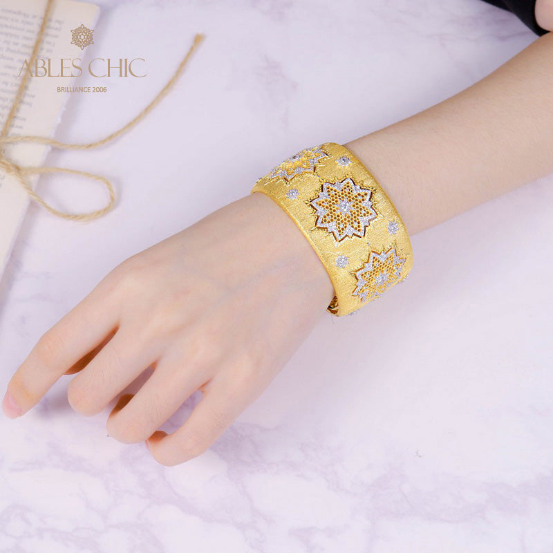 Bracelet Soyeux Fleurs Nid d'Abeille 5245