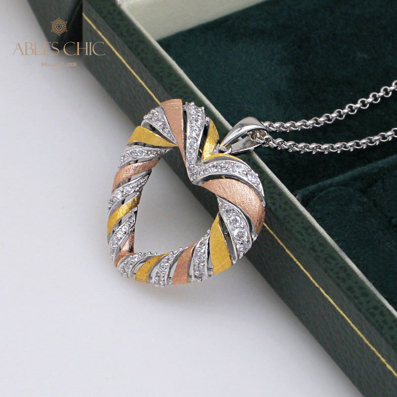 Tri-tone Heart Pendant 5293