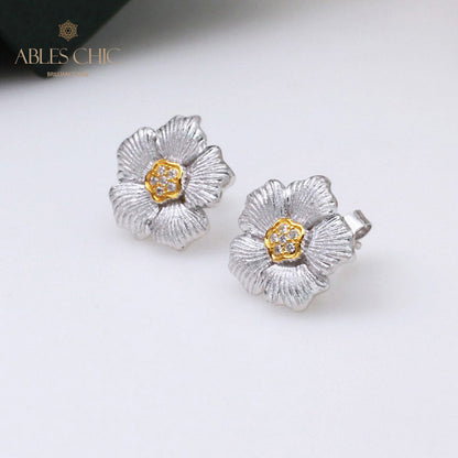 6prs Boucles d'oreilles à tige en fleurs de marguerite 5356