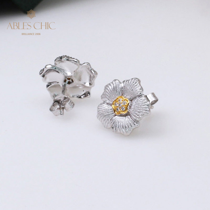 6prs Boucles d'oreilles à tige en fleurs de marguerite 5356