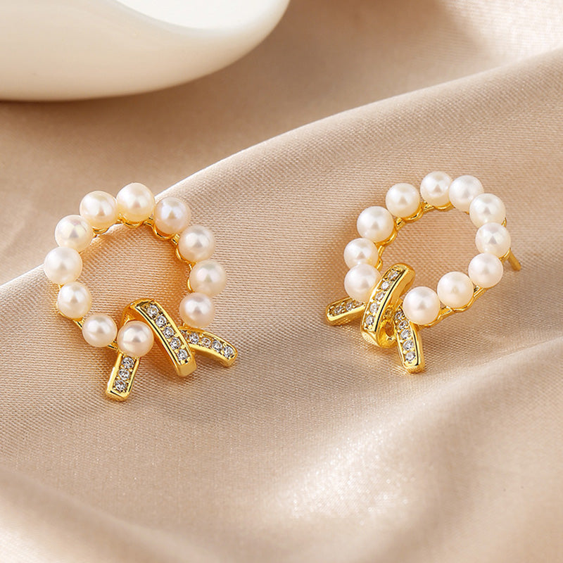 Freshwater Pearl Garland Earrings PE1038