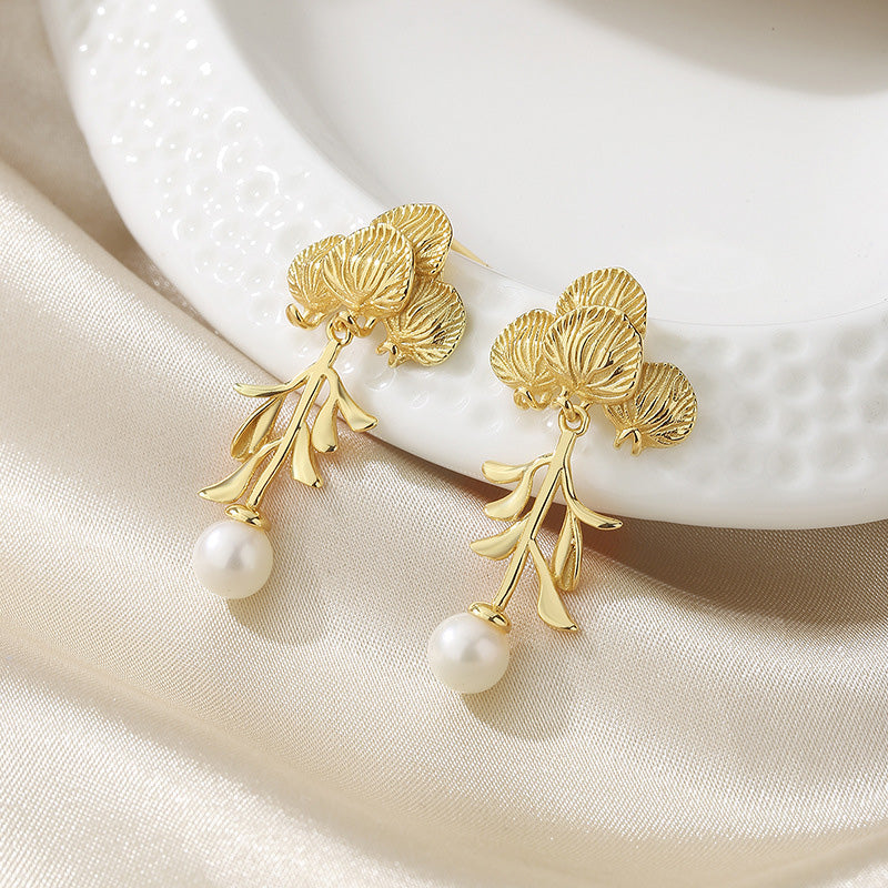 Freshwater Pearls Wistaria Cluster Earrings PE1031